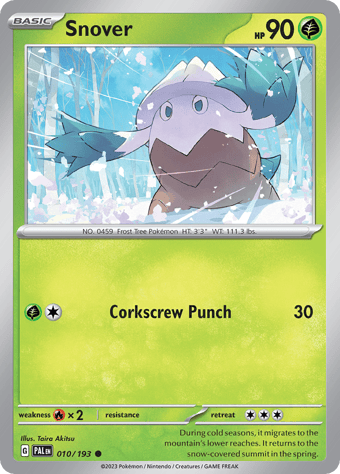 Snover Paldea Evolved Pokemon Card
