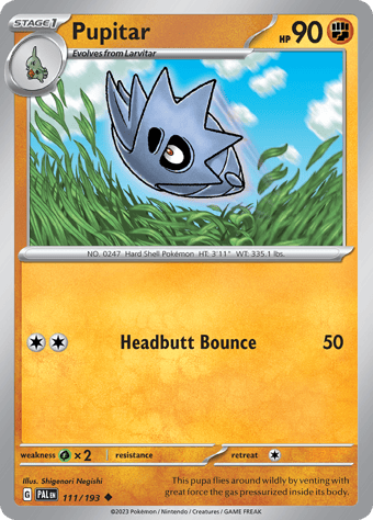 Pupitar Paldea Evolved Pokemon Card