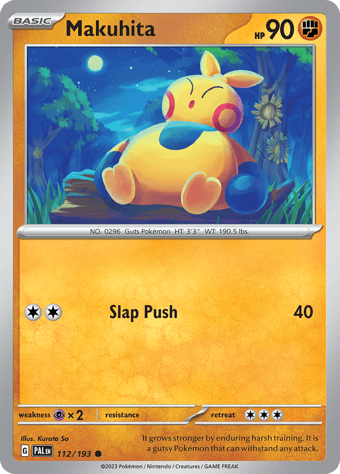 Makuhita Paldea Evolved Pokemon Card