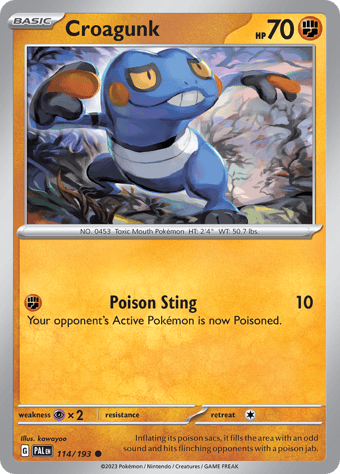 Croagunk Paldea Evolved Pokemon Card