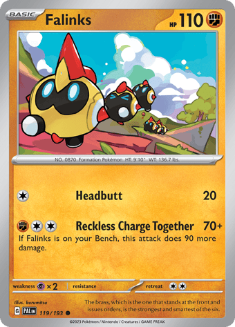 Falinks Paldea Evolved Pokemon Card