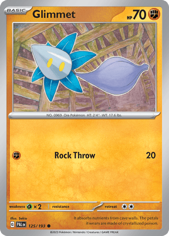 Glimmet Paldea Evolved Pokemon Card