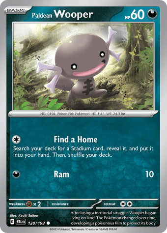 Paldean Wooper Paldea Evolved Pokemon Card
