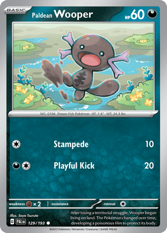 Paldean Wooper Paldea Evolved Pokemon Card
