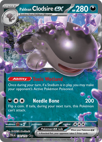 Paldean Clodsire ex Paldea Evolved Pokemon Card