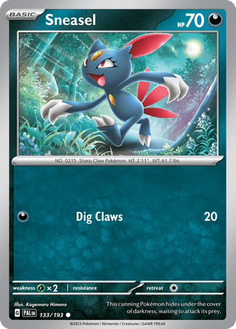 Sneasel Paldea Evolved Pokemon Card