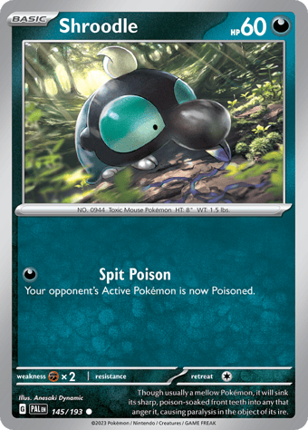 Shroodle Paldea Evolved Pokemon Card