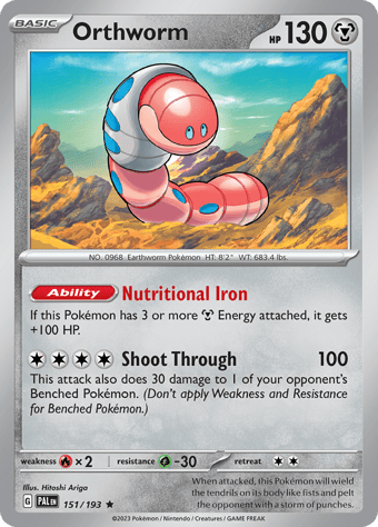 Orthworm Paldea Evolved Pokemon Card