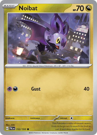 Noibat Paldea Evolved Pokemon Card