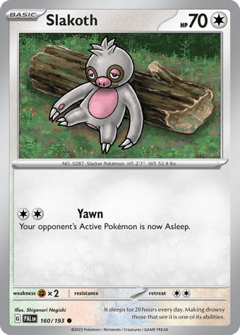 Slakoth Paldea Evolved Pokemon Card