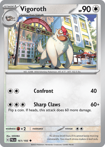 Vigoroth Paldea Evolved Pokemon Card