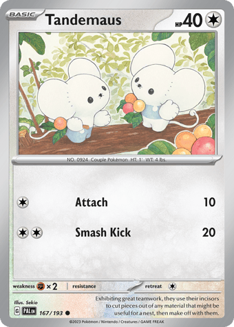 Tandemaus Paldea Evolved Pokemon Card