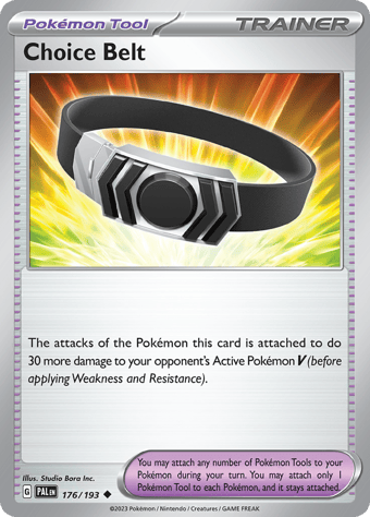 Choice Belt Paldea Evolved Pokemon Card