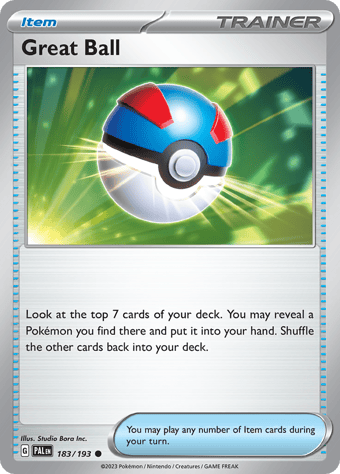 Great Ball Paldea Evolved Pokemon Card