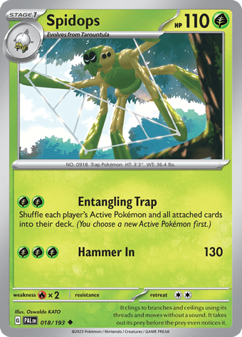 Spidops Paldea Evolved Pokemon Card