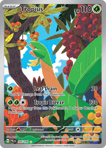 Tropius Paldea Evolved Pokemon Card