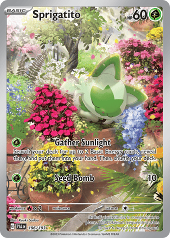 Sprigatito Paldea Evolved Pokemon Card