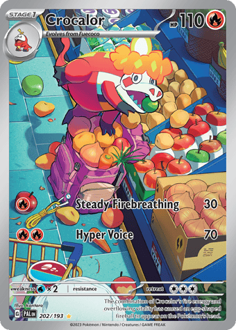 Crocalor Paldea Evolved Pokemon Card
