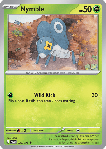 Nymble Paldea Evolved Pokemon Card
