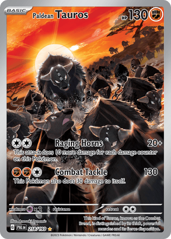Paldean Tauros Paldea Evolved Pokemon Card