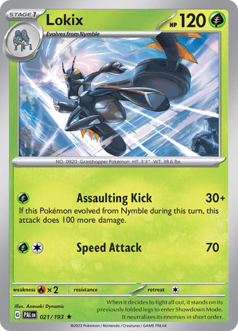 Lokix Paldea Evolved Pokemon Card