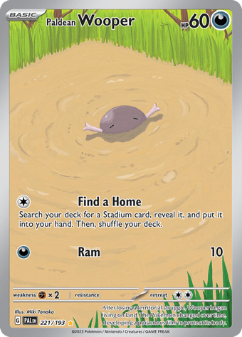 Paldean Wooper Paldea Evolved Pokemon Card