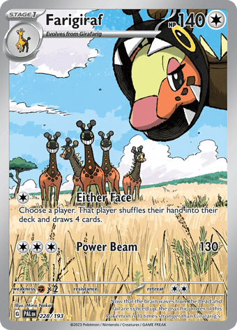 Farigiraf Paldea Evolved Pokemon Card