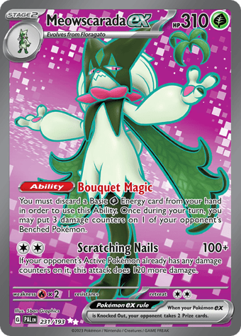 Meowscarada ex Paldea Evolved Pokemon Card