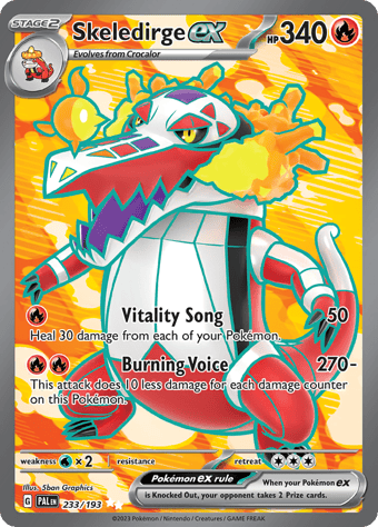 Skeledirge ex Paldea Evolved Pokemon Card