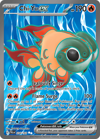 Chi-Yu ex Paldea Evolved Pokemon Card