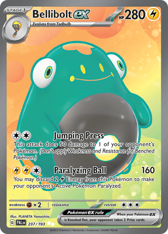 Bellibolt ex Paldea Evolved Pokemon Card