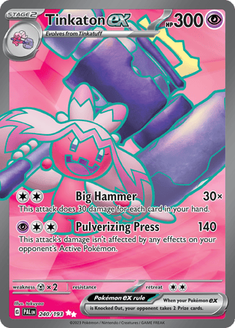 Tinkaton ex Paldea Evolved Pokemon Card