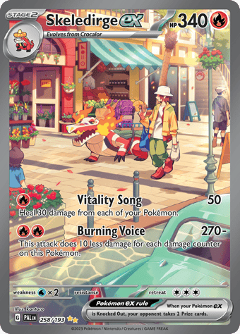 Skeledirge ex Paldea Evolved Pokemon Card