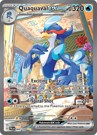 Quaquaval ex Paldea Evolved Pokemon Card