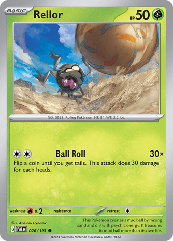 Rellor Paldea Evolved Pokemon Card