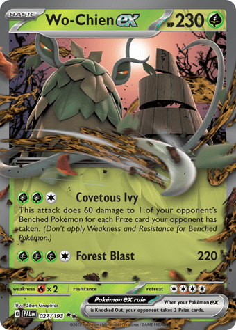 Wo-Chien ex Paldea Evolved Pokemon Card