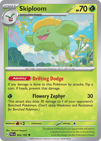 Skiploom Paldea Evolved Pokemon Card