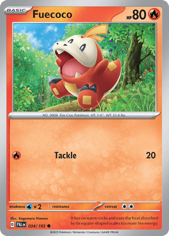 Fuecoco Paldea Evolved Pokemon Card
