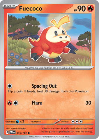 Fuecoco Paldea Evolved Pokemon Card
