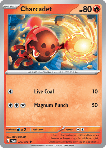 Charcadet Paldea Evolved Pokemon Card