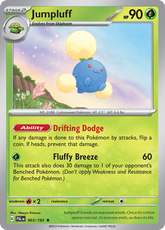 Jumpluff Paldea Evolved Pokemon Card