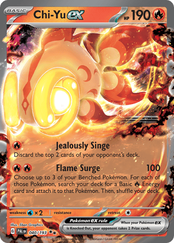 Chi-Yu ex Paldea Evolved Pokemon Card