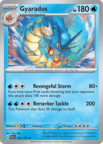 Gyarados Paldea Evolved Pokemon Card
