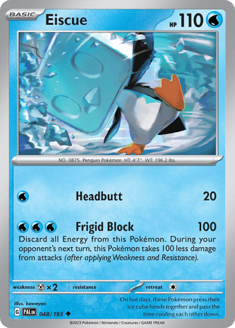 Eiscue Paldea Evolved Pokemon Card