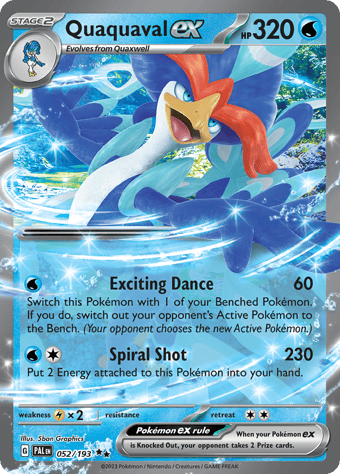Quaquaval ex Paldea Evolved Pokemon Card