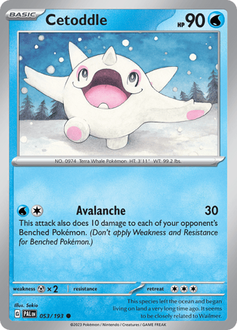 Cetoddle Paldea Evolved Pokemon Card