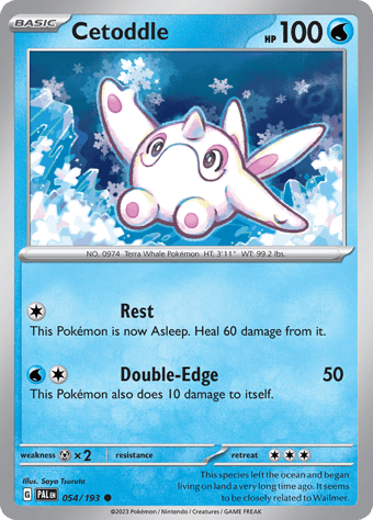 Cetoddle Paldea Evolved Pokemon Card