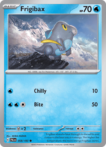 Frigibax Paldea Evolved Pokemon Card