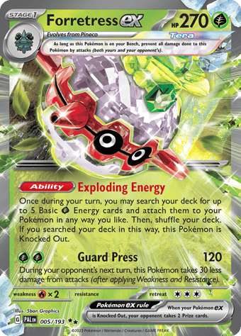 Forretress ex Paldea Evolved Pokemon Card