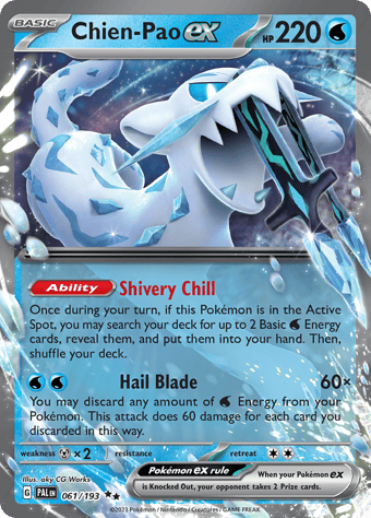 Chien-Pao ex Paldea Evolved Pokemon Card